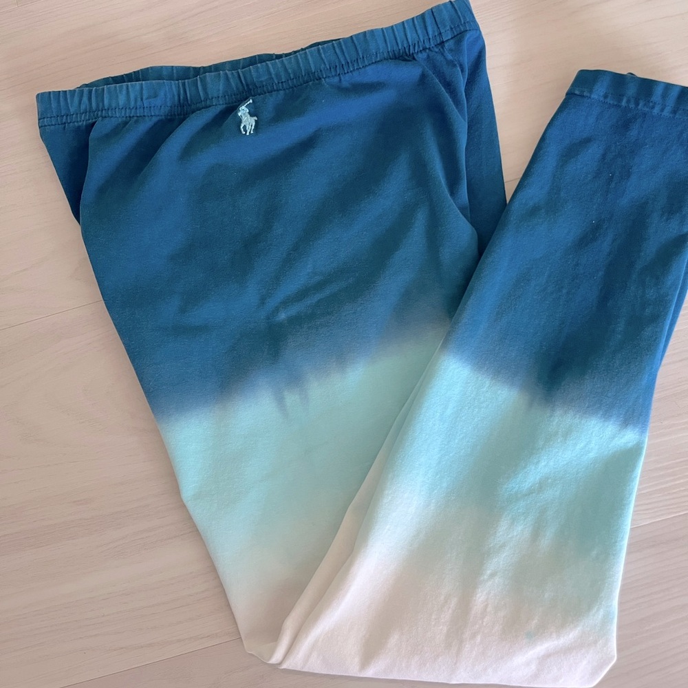 Polo Ralph Lauren Gradient Blue Girl's Cotton Legging, XL (16)